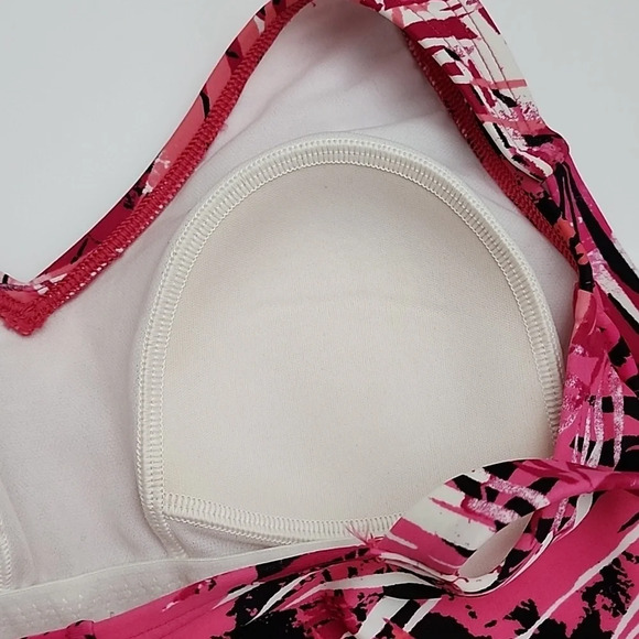 Speedo Women's One Piece Hot Pink Tropical Print Swimsuit Size 8 - Picture 5 of 14